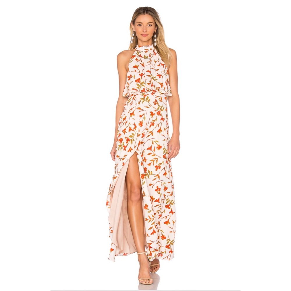 Lovers + Friends Golden Ray Maxi Dress in Palm